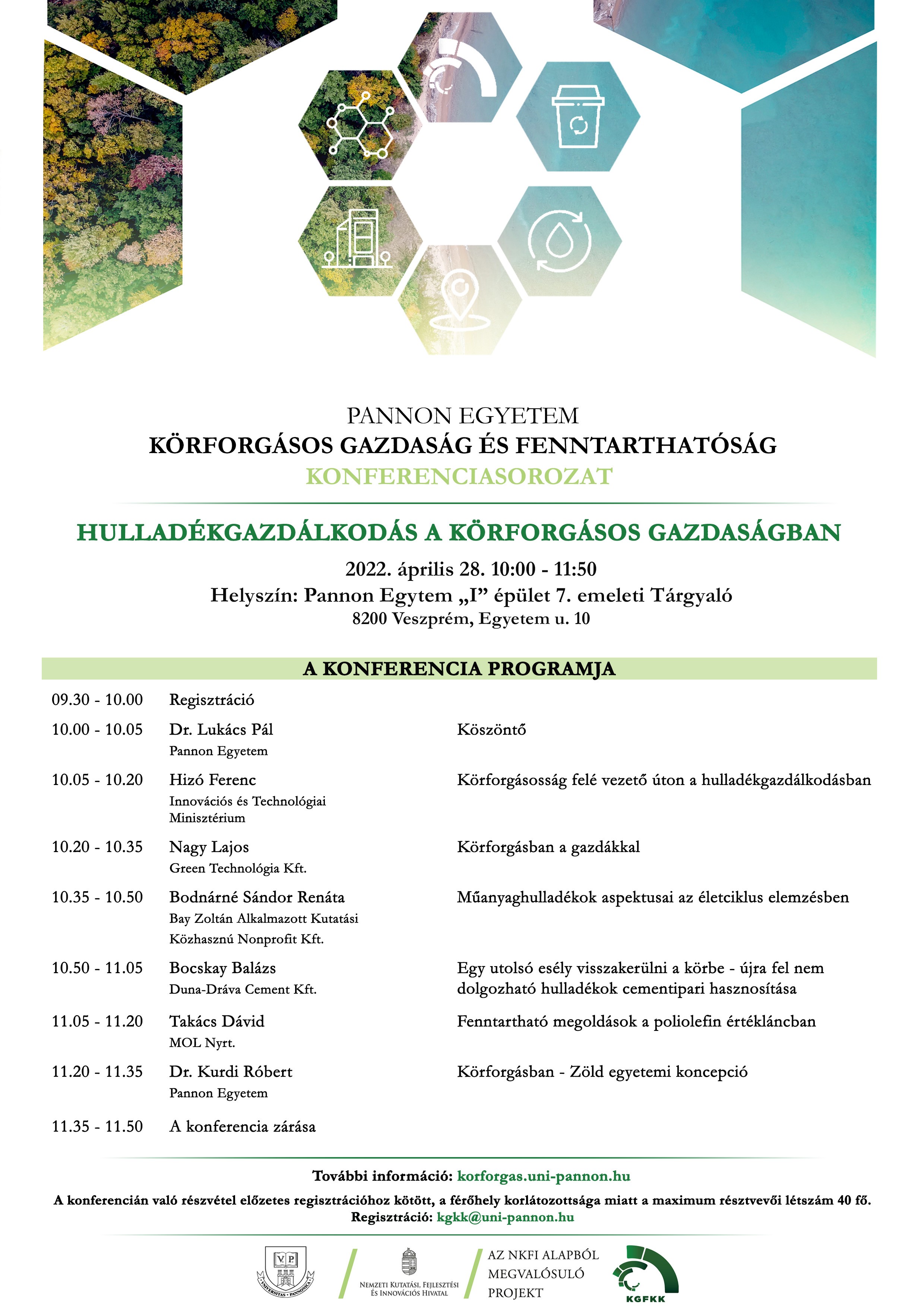 Hulladékgazdálkodás a körforgásos gazdaságban konferencia plakát